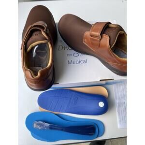 Dr. Comfort NEW Brian Mens Stretchable Diabetic Casual Strap Shoe Brown 11.5 W